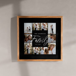 Elegant för familjepaket - modern minimal fotokoll poster