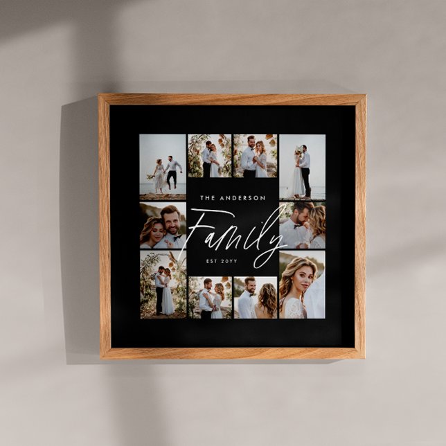 Elegant för familjepaket - modern minimal fotokoll poster (Skapare uppladdad)
