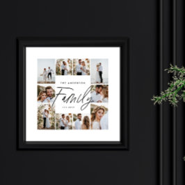 Elegant för familjepaket - modern minimal fotokoll poster