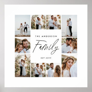 Elegant för familjepaket - modern minimal fotokoll poster