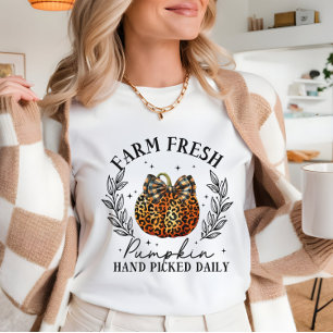 Elegant för färsk leopardpumpor Fall-tema T Shirt