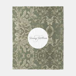Elegant för Flora av Sage Grönt Fleece Blanket