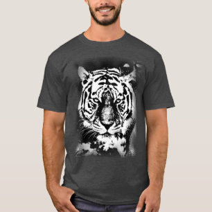 Elegant för  för träkol för Färg-tigerhuvud T Shirt
