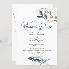 Elegant för förnyad Blommigt i blå Guld, modern