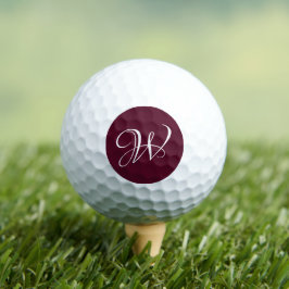 Elegant för första Personligen Burgundy Monogram