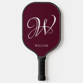Elegant för första Personligen Burgundy Monogram