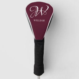 Elegant för första Personligen Burgundy Monogram