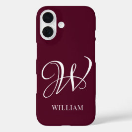 Elegant för första Personligen Burgundy Monogram