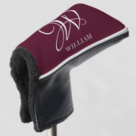 Elegant för första Personligen Burgundy Monogram