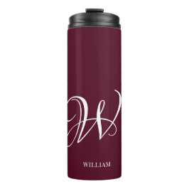 Elegant för första Personligen Burgundy Monogram