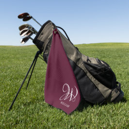 Elegant för första Personligen Burgundy Monogram
