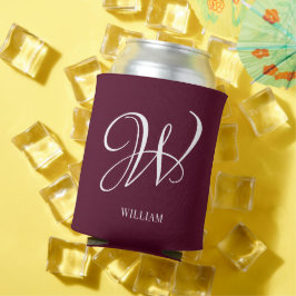 Elegant för första Personligen Burgundy Monogram
