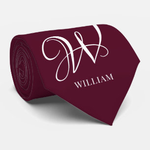 Elegant för första Personligen Burgundy Monogram Slips