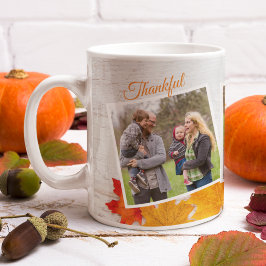 Elegant för fotofotogrupp i thanksgivingens familj kaffemugg