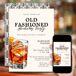 Elegant för gamla fashioned Whiskey Theme Inbjudningar