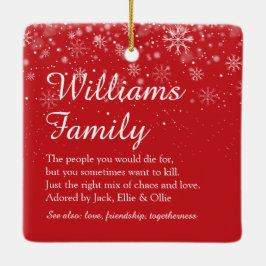 Elegant för god jul Family Definition Julgransprydnad Keramik