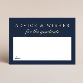 Elegant för Grad Blue Guld Studenten Tilläggskort