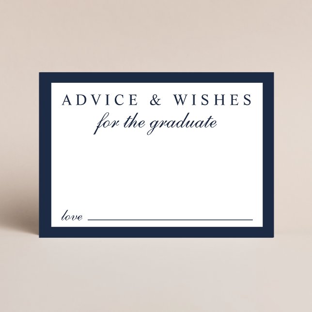 Elegant för Grad Blue Guld Studenten Tilläggskort (Skapare uppladdad)