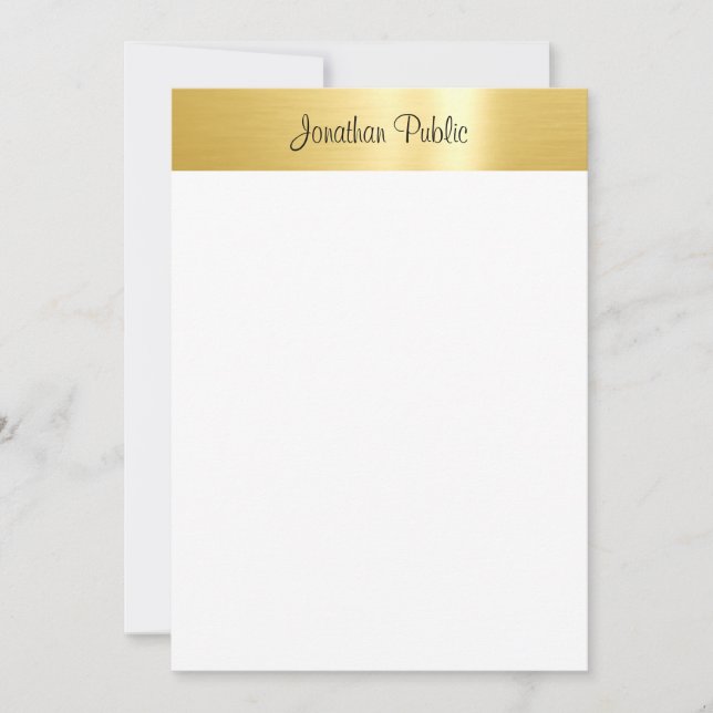 Elegant för Guld-sökning i calligraferat skript Anteckningskort (Framsida)