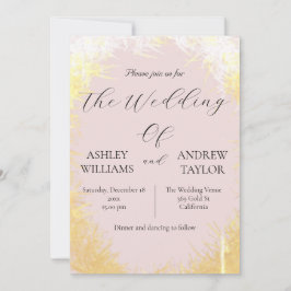 Elegant för Gult av matsäd Pastel Rosa Bröllop Inbjudningar