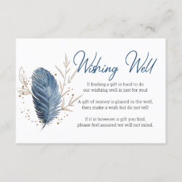 Elegant för i blå Guld, modern Blommigt Tilläggskort