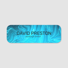 Elegant för Iridescent Blue Teal Aqua Professionel Namnbricka