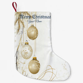 Elegant för Julfest av Golden Ornament-julen Liten Julstrumpa