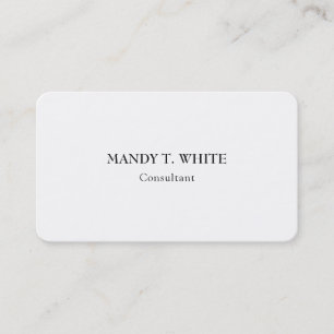 Elegant för klassisk minimalistisk vit Professione Visitkort