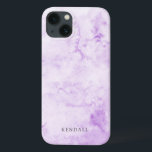 Elegant för lila vattenfärg<br><div class="desc">Elegantens telefonfodral med ditt namn över en handmålad lila vattenfärgsbakgrund.</div>