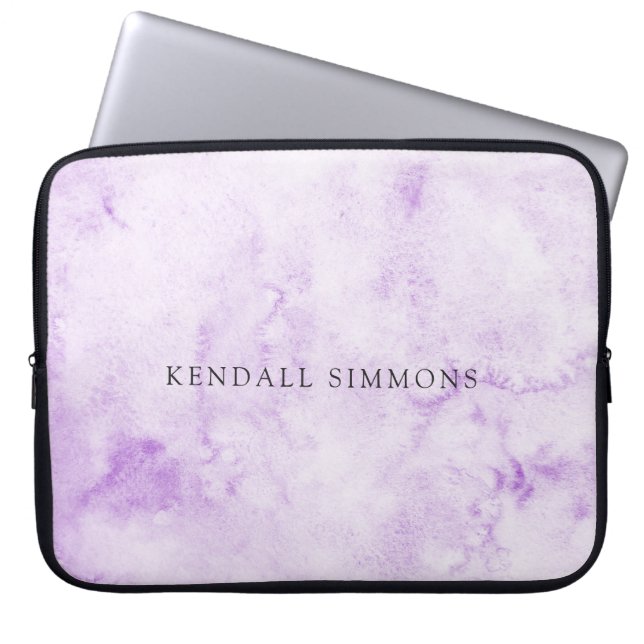 Elegant för lila vattenfärg laptop fodral (Framsidan)