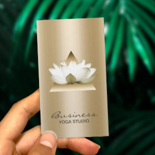 Elegant för lotusblomma för Yogastudio modern Visitkort