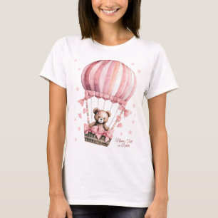 Elegant för Luftballong av Rosa Nalle T Shirt