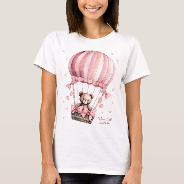 Elegant för Luftballong av Rosa Nalle T Shirt (Framsida)