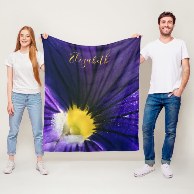 elegant för makrofoto för lila-pansy fleecefilt (På plats)