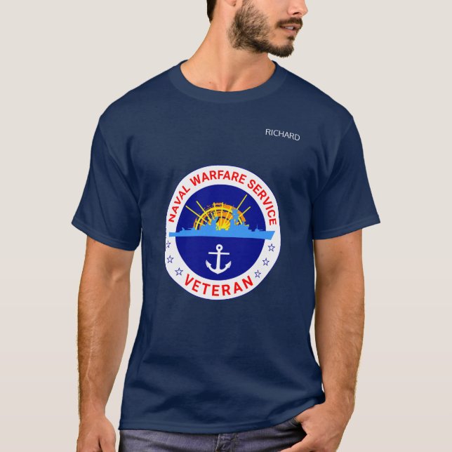 Elegant för marin krigföringstjänst t shirt (Framsida)
