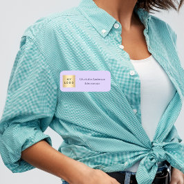 Elegant för medarbetare i logotypen för Violet lav Namnbricka