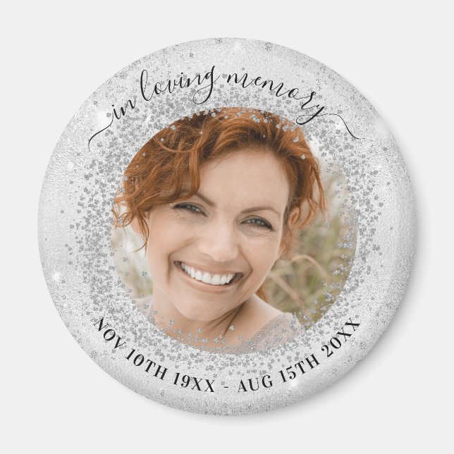 Elegant för miniatyrbilder i silver magnet (Framsidan)