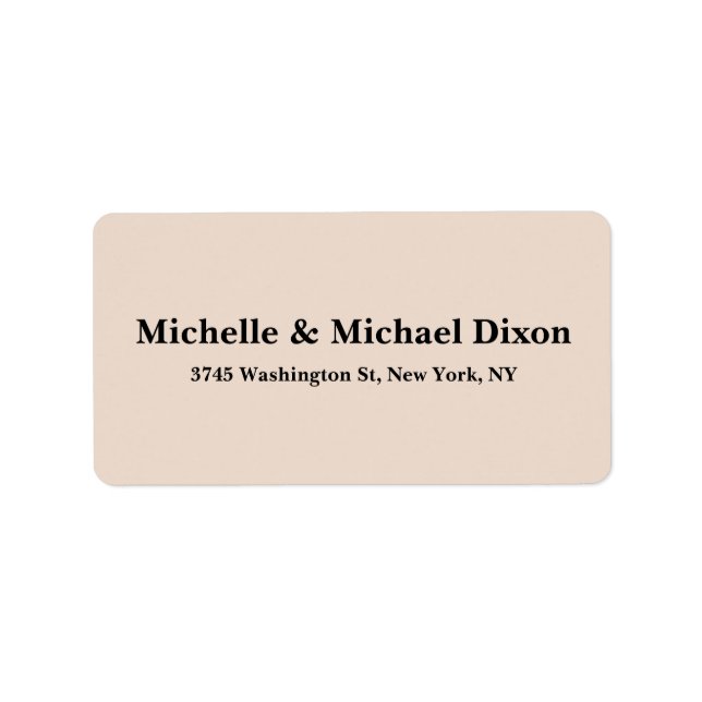 Elegant för minimal klassisk Snyggt Adressetikett (Framsidan)