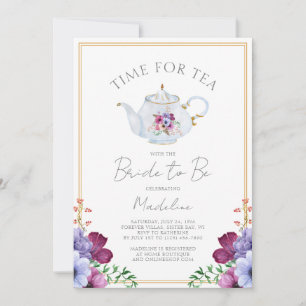 Elegant för Möhippa av Blommigt för tea Inbjudningar