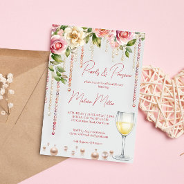 Elegant för möhippa av pärlor och åklagarmyndighet inbjudningar