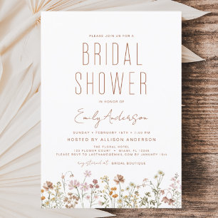 Elegant för Möhippan Budget Boho Wildblomma Flygblad