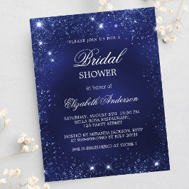 elegant för möhippans blå miniatyrdiagram inbjudningar