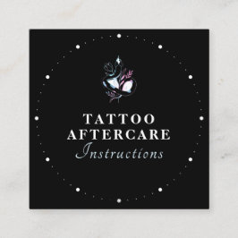 Elegant för Mystic Snake Tattoo Aftercare Instruct Fyrkantigt Visitkort