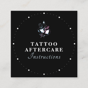 Elegant för Mystic Snake Tattoo Aftercare Instruct Fyrkantigt Visitkort