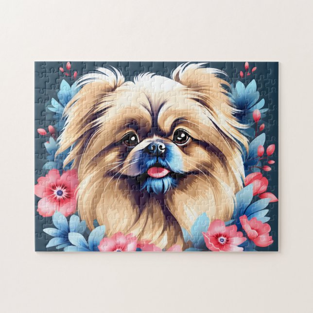 Elegant för Pekingesisk Hund Pussel (Horisontell)