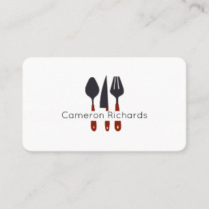 Elegant för Professionell av cutlery Chef Visitkort