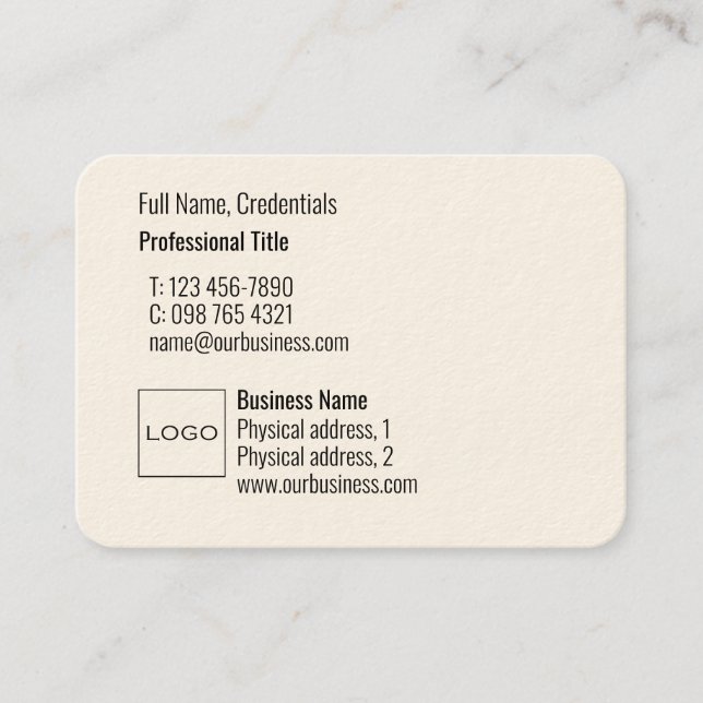 Elegant för professionellens Logotyp Modern enkel, Visitkort (Framsida)