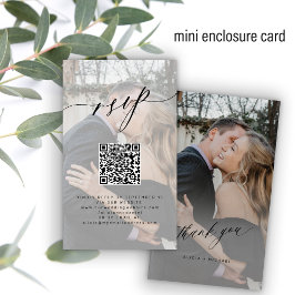Elegant för QR OSA-fotot på bröllop webbplats Tilläggskort