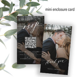 Elegant för QR OSA-fotot på bröllop webbplats Tilläggskort