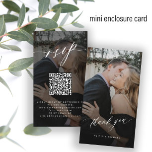 Elegant för QR OSA-fotot på bröllop webbplats Tilläggskort